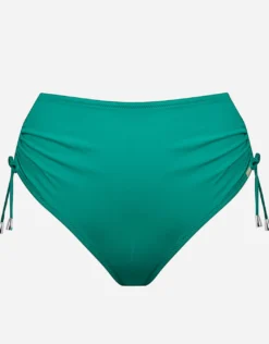 The Core High Waist Adjustable Bikini Pant - Palm Green