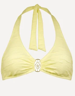 Tidal Radiance Halter Bikini Top - Celestial Yellow