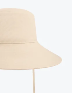 Tie Up Bucket Hat - Ecru