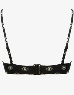 Tiles Craft Bralette Bikini Top - Black Neutrals