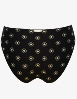 Tiles Craft Ruched Side Hipster Bikini Pant - Black Neutrals