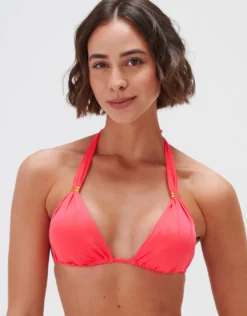 Timeless Halter Bikini Top - Bright Coral