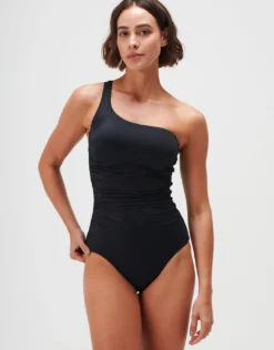 Timeless One Shoulder Swimsuit - Jet