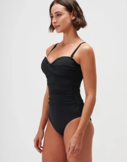Timeless Underwired Twist Bandeau Swimsuit - Jet
