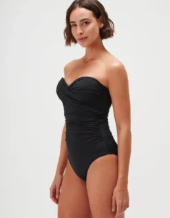 Timeless Underwired Twist Bandeau Swimsuit - Jet