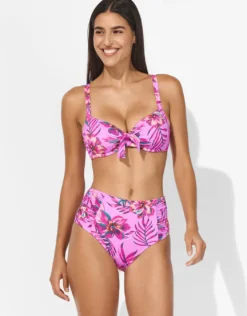 Tropic Radiance High Waist Bikini Pant - Electric Pink