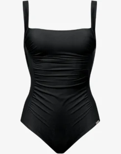 Uni Square Neck Swimsuit - Black