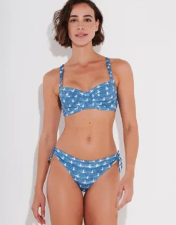 Urban Indigo Underwired Bikini Top - Denim White