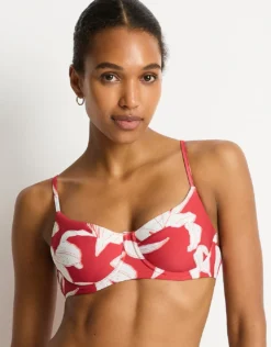 Veridian Balconette Bra Bikini Top - Ruby