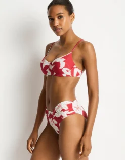 Veridian Balconette Bra Bikini Top - Ruby