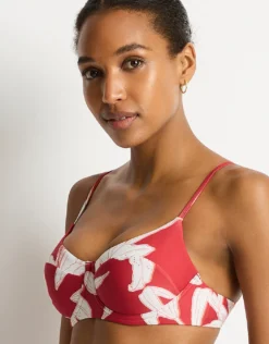 Veridian Balconette Bra Bikini Top - Ruby