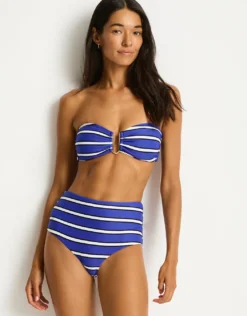 Voyage High Waist Bikini Pant - Amalfi Blue