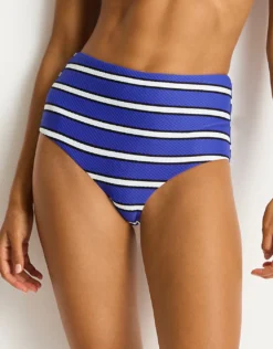 Voyage High Waist Bikini Pant - Amalfi Blue