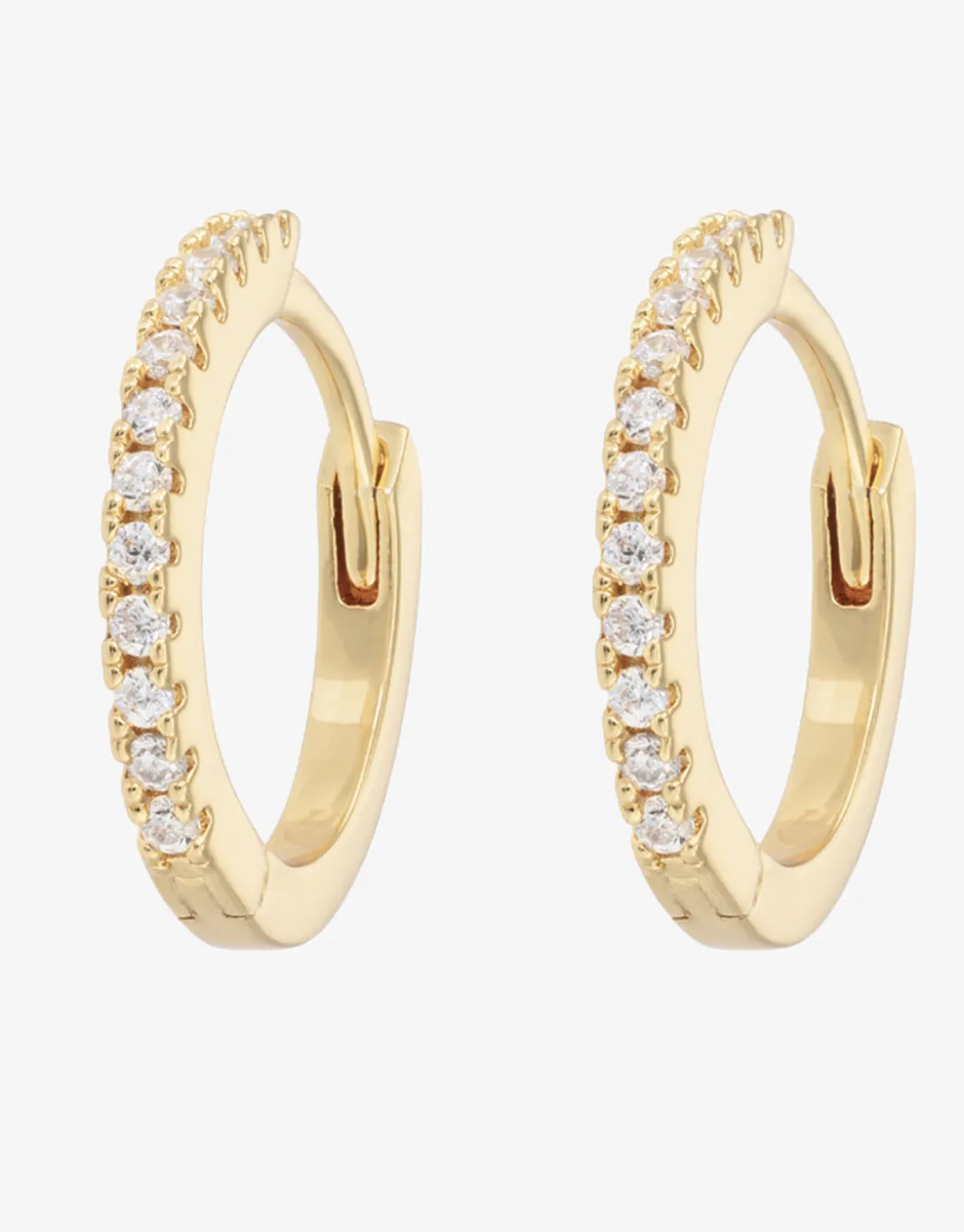 White Hoop Earrings - Medium