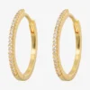 White Slim Hoop Earrings - Large