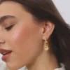 White Slim Hoop Earrings - Small