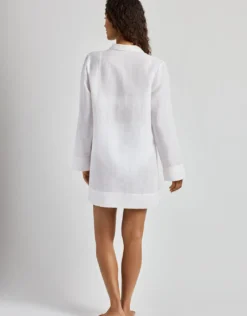 Wide Cuff Tunic Cover Up - White