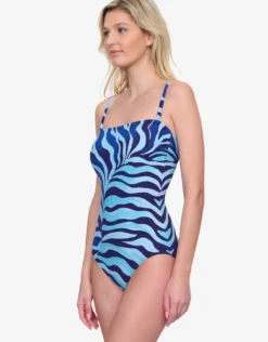 Wildest Dream Bandeau Swimsuit - Multi Blue