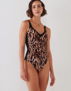 Wild Noblesse Moulded Swimsuit - Black Nougat