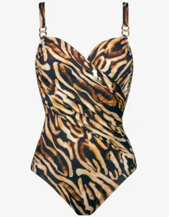 Wild Noblesse Moulded Underwired Swimsuit - Black Nougat