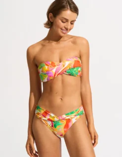 Wonderland Twist Band Hipster Bikini Pant - Fuchsia Rose