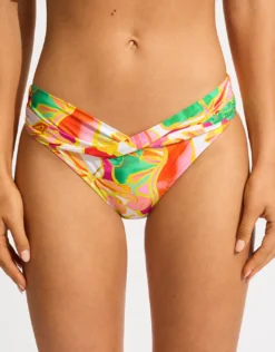 Wonderland Twist Band Hipster Bikini Pant - Fuchsia Rose