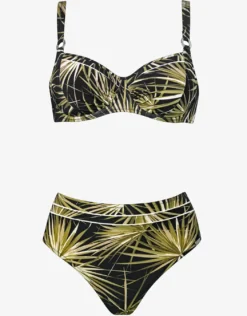 Yucca Flash Underwired Bikini Set - Black Khaki