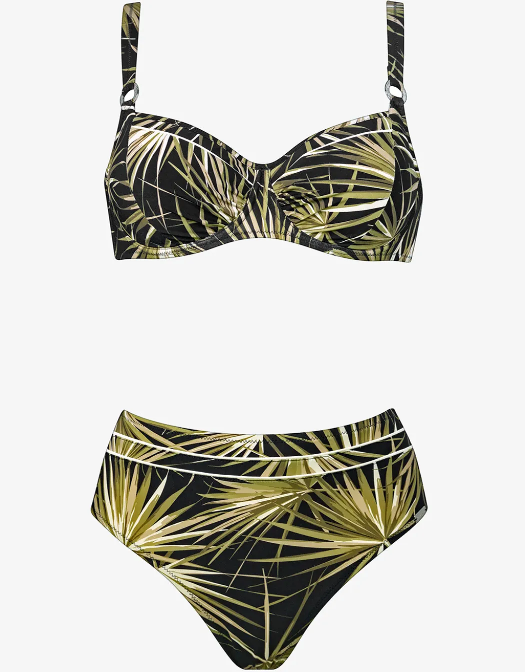 Yucca Flash Underwired Bikini Set - Black Khaki