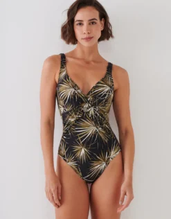 Yucca Flash Underwired Swimsuit - Black Khaki