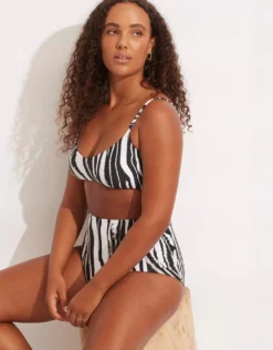 Zahara Ruched Side High Waisted Bikini Pant