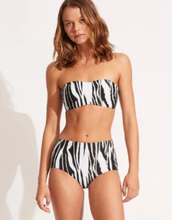 Zahara Ruched Side High Waisted Bikini Pant