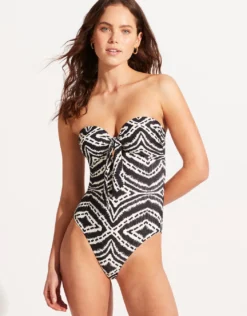 Zanzibar Twist Tie Front Swimsuit - Black