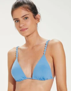 Zen Beads Parallel Tri Bikini Top - Blue