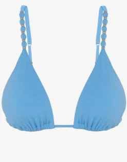 Zen Beads Parallel Tri Bikini Top - Blue