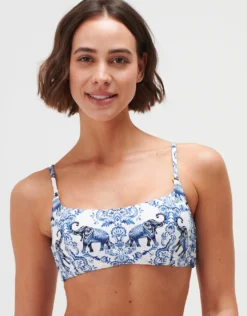 Zuri Bralette Bikini Top - Porcelain