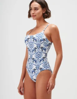 Zuri Tank Swimsuit - Porcelain